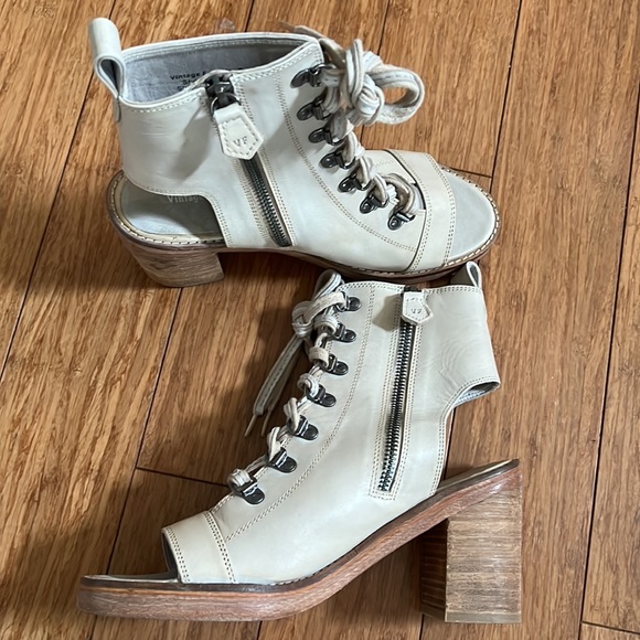 NEW VINTAGE FOUNDRY CO. Odette Peep Toe Open Heel Boot sz 8.5 - Picture 4 of 7